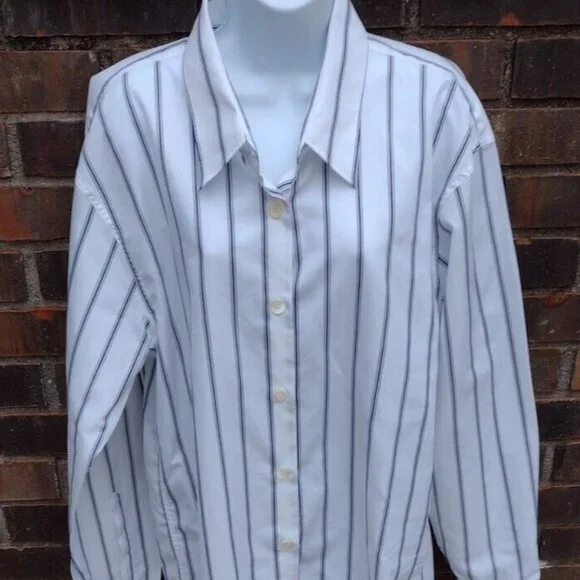 Dries Van Noten Oversized Striped Cotton Poplin Tunic Shirt NWOT - Picture 4 of 8